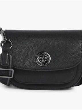 Marc Jacobs Black Pebbled Leather Crossbody Bag